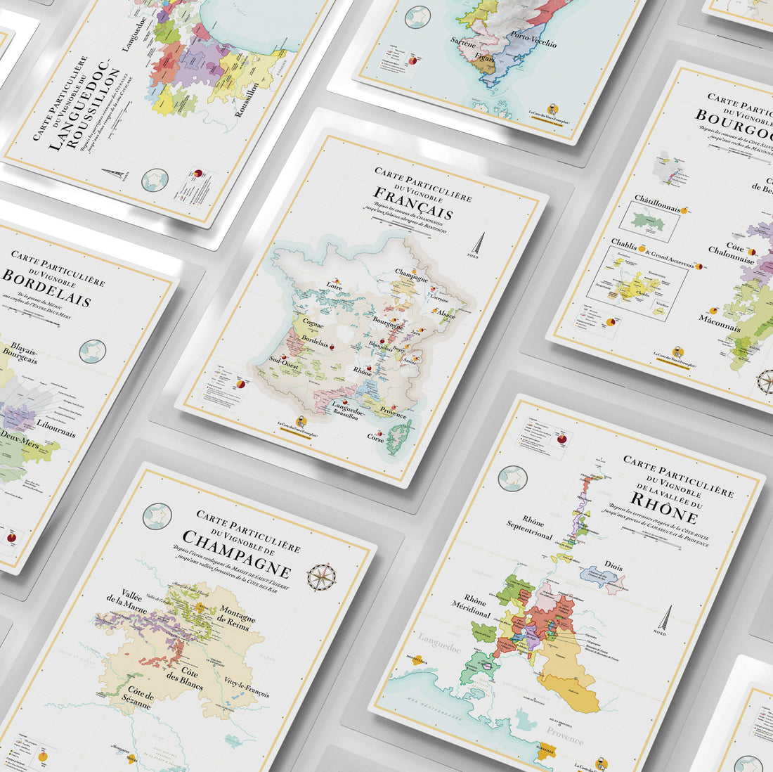 Le Pack Tour de France - 13 Cartes des Vins