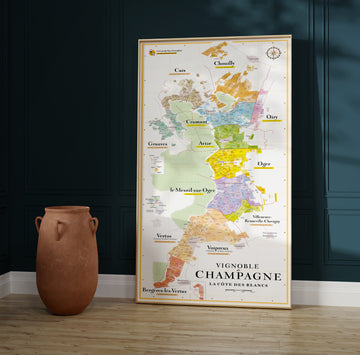 Carte des Crus de Champagne (La Côte des Blancs)