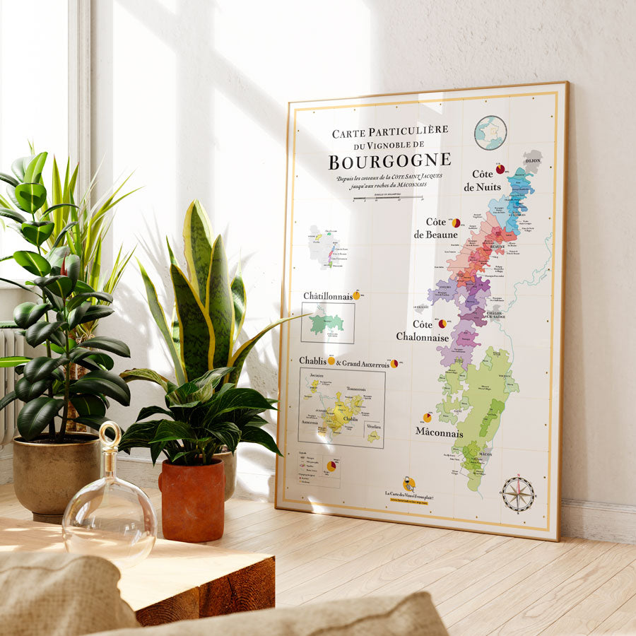 Carte des Vins de Bourgogne - XL