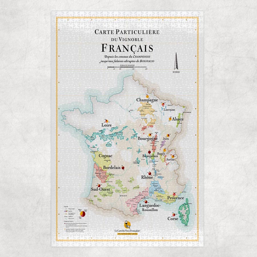 The Puzzle Map of the Wines of France