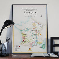 Carte de France des vins - Woodmap