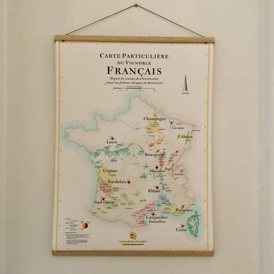 Affiche 'La Carte Des Vins De France' – La Carte Des Vins Svp – QUÉ FAS? -  Concept Store
