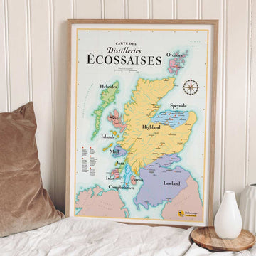 Map of Scotch Whisky Regions & Distillery