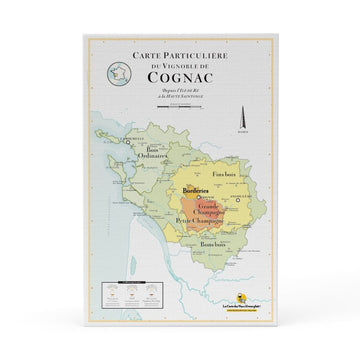 Carte de Cognac sur toile