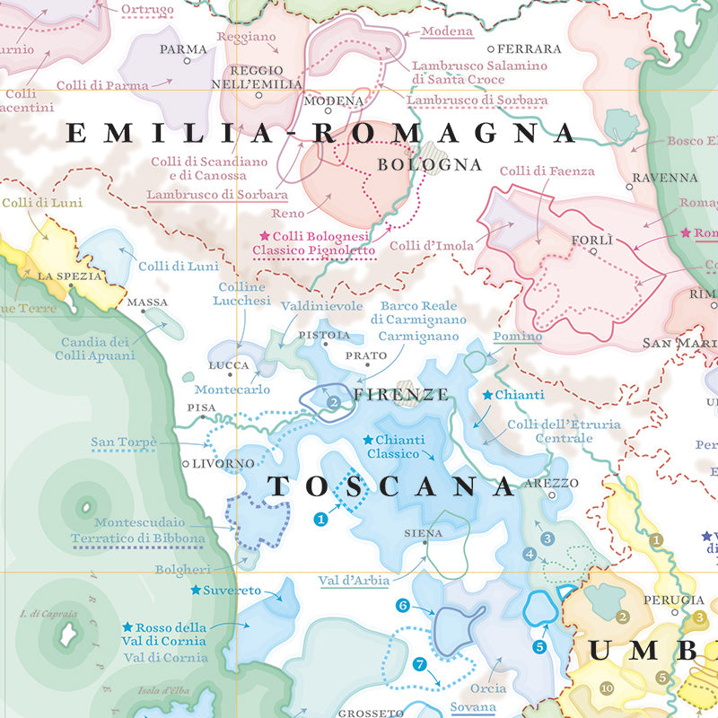 Carte des Vins d'Italie - XL