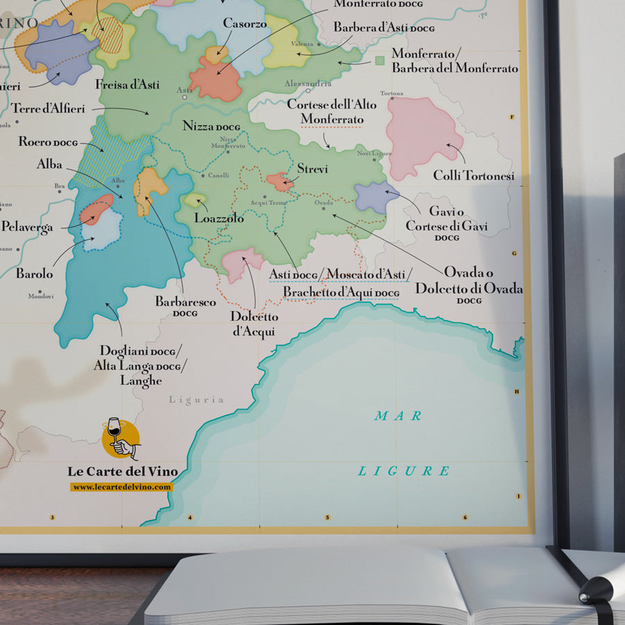 Wine Map of Piedmont
