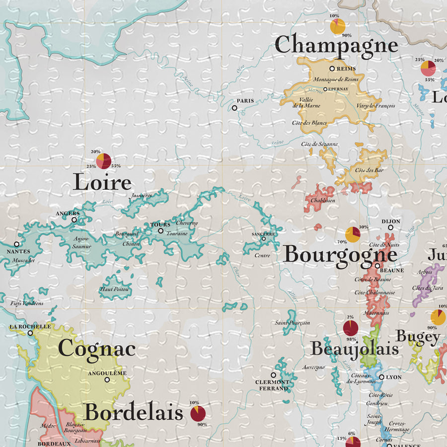 Le Puzzle Carte des Vins de France