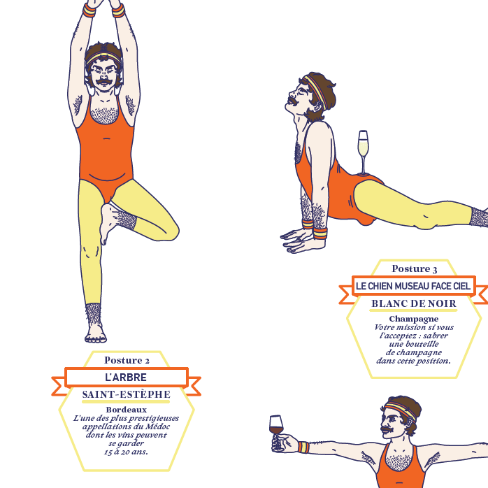 Wine and Yoga Poster